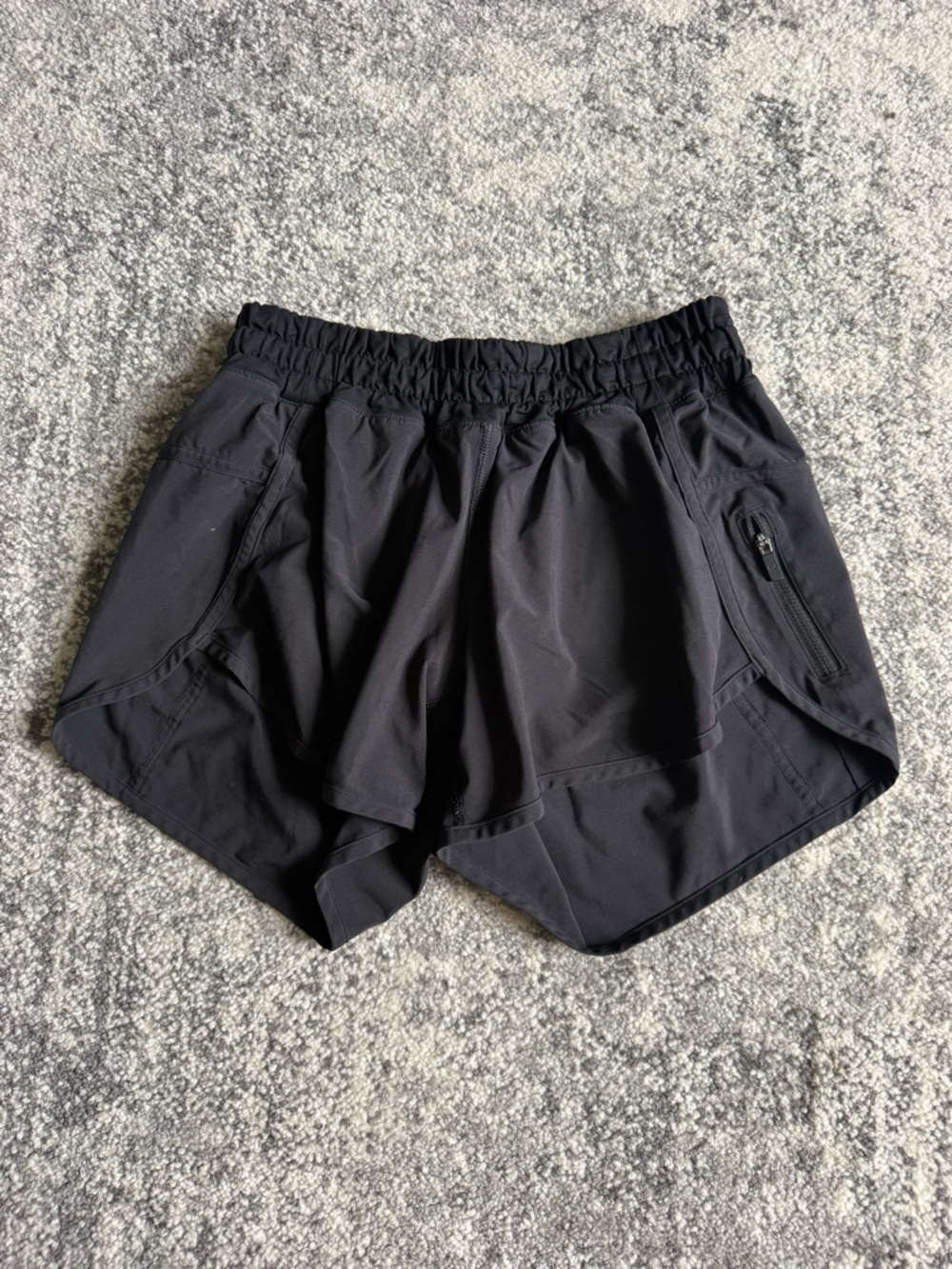 lululemon athletica Black Women's Athletic Shorts with Zip Pocket